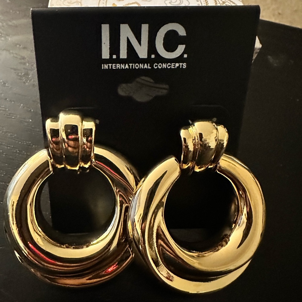 INC International Concepts Gold Hoop Earrings